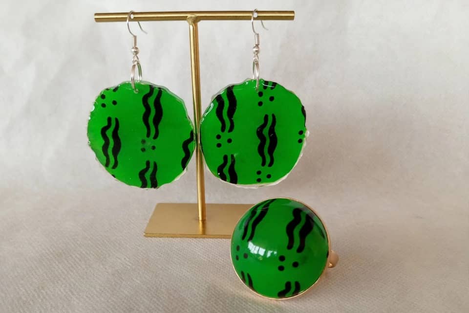 Bijoux en pagne Vert